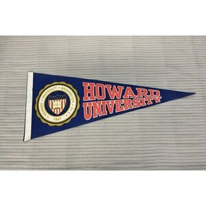 Vintage Howard University Felt College School Pennant Flag HBCU RARE
